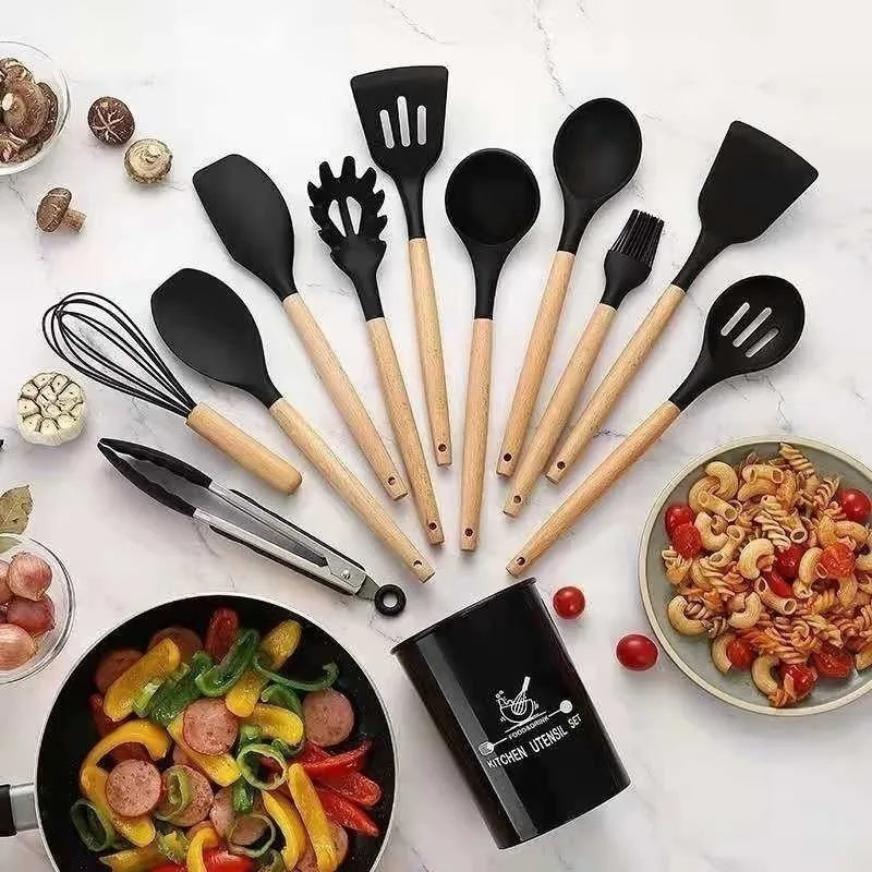 Silicone ChefPro – Kit Completo de Utensílios de Cozinha (12 Peças)