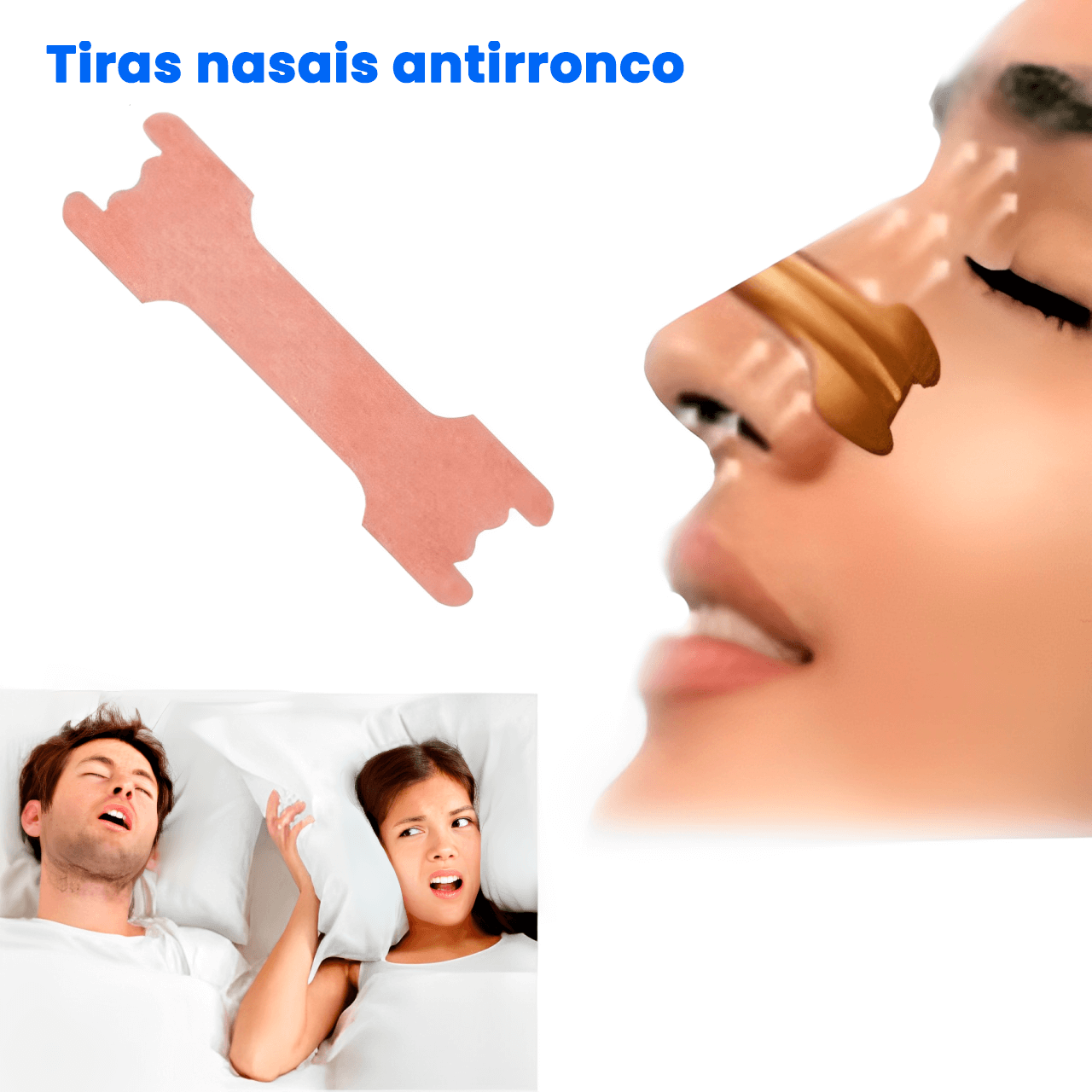 RespireFácil Strips - 100 Tiras Nasais Anti-ronco